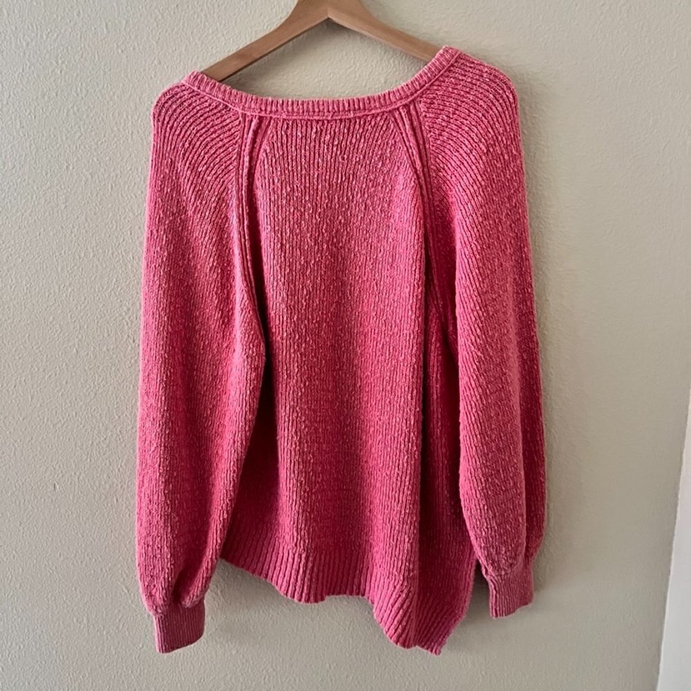 Free People West Coast Asymmetrical Sweater In Rose Pink XS​​​​​​​​​​​​​​​​​​ - Picture 6 of 7
